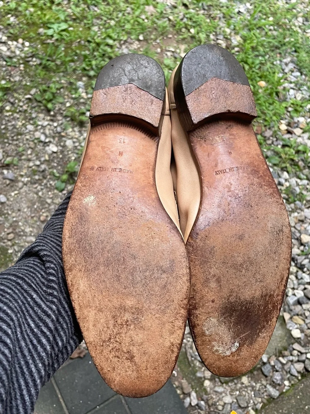 Christian Dior Vintage Mens Leather Loafers Size 13 Medium